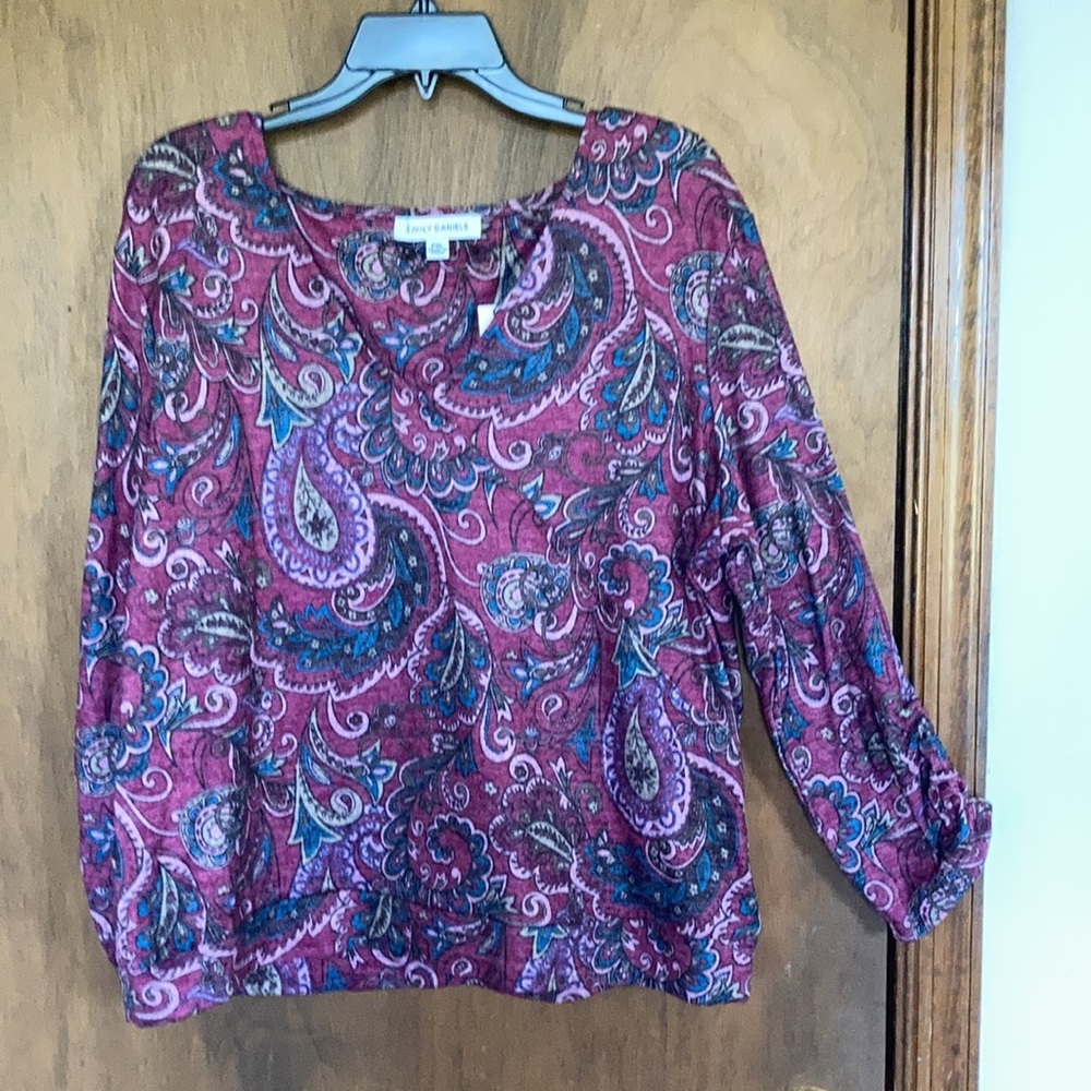Emily Daniels paisley floral print pattern top PXL - Picture 14 of 17
